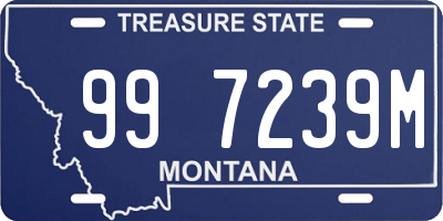 MT license plate 997239M