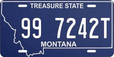 MT license plate 997242T