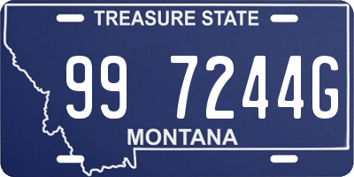 MT license plate 997244G