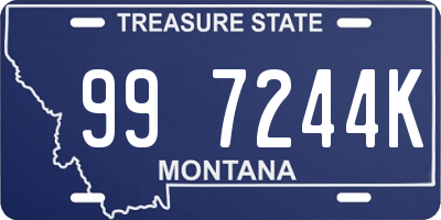 MT license plate 997244K