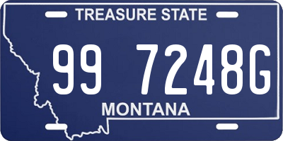 MT license plate 997248G