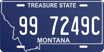 MT license plate 997249C