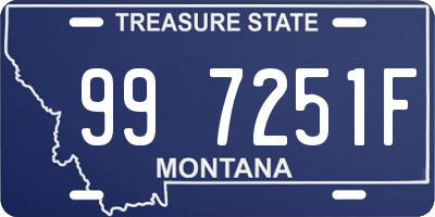 MT license plate 997251F