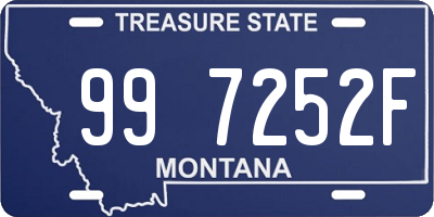 MT license plate 997252F