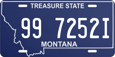 MT license plate 997252I