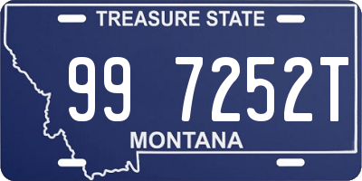 MT license plate 997252T