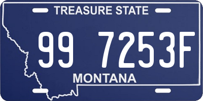 MT license plate 997253F