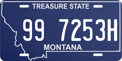 MT license plate 997253H