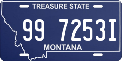 MT license plate 997253I