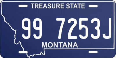 MT license plate 997253J