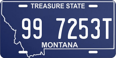 MT license plate 997253T