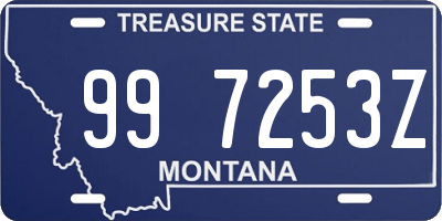 MT license plate 997253Z