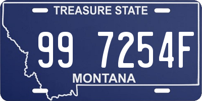 MT license plate 997254F