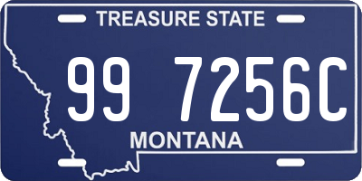 MT license plate 997256C