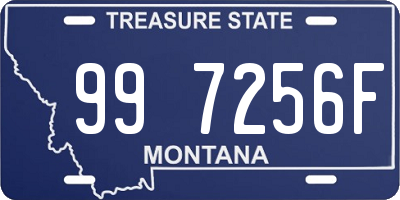 MT license plate 997256F