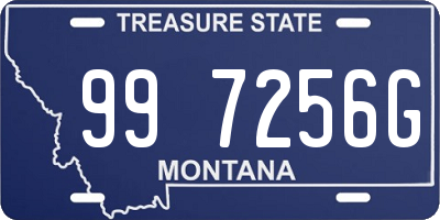 MT license plate 997256G