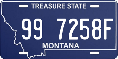 MT license plate 997258F