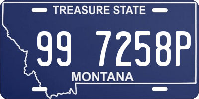 MT license plate 997258P