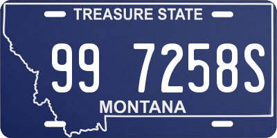 MT license plate 997258S