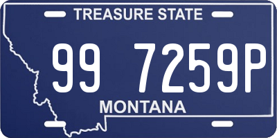 MT license plate 997259P