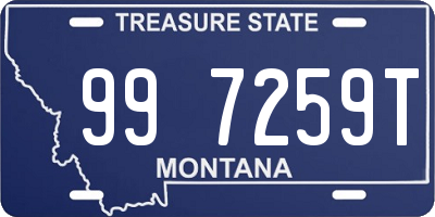 MT license plate 997259T