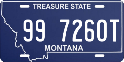 MT license plate 997260T