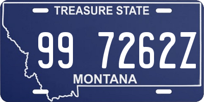 MT license plate 997262Z