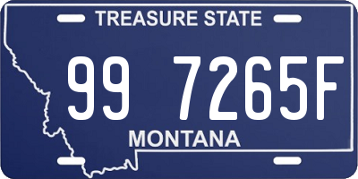 MT license plate 997265F