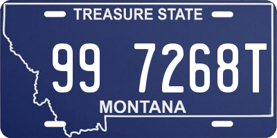 MT license plate 997268T