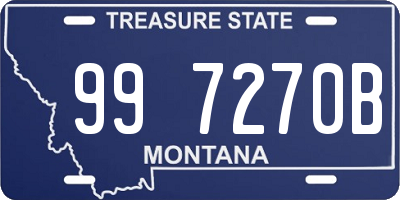 MT license plate 997270B