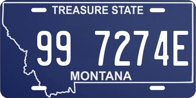 MT license plate 997274E