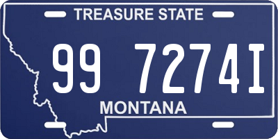 MT license plate 997274I