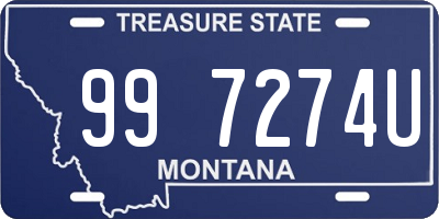 MT license plate 997274U