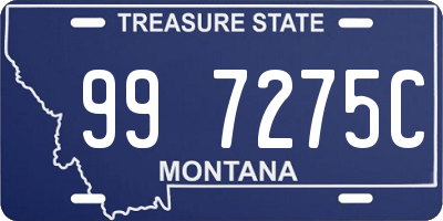 MT license plate 997275C