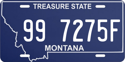 MT license plate 997275F