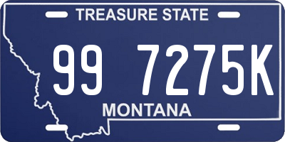 MT license plate 997275K