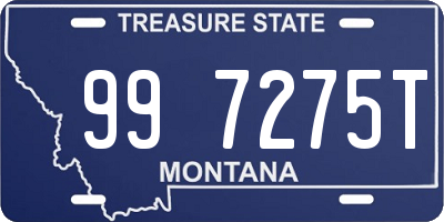 MT license plate 997275T