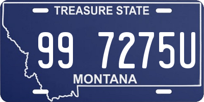 MT license plate 997275U