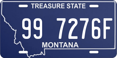 MT license plate 997276F