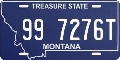 MT license plate 997276T