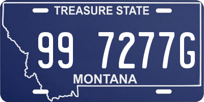 MT license plate 997277G