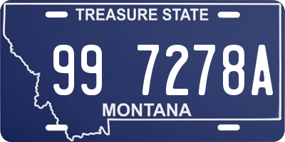 MT license plate 997278A