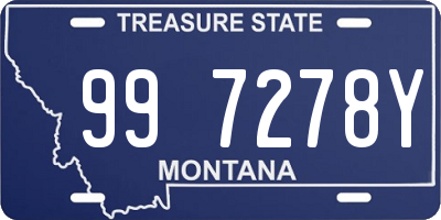 MT license plate 997278Y