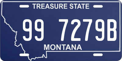 MT license plate 997279B