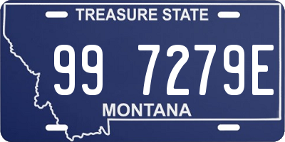 MT license plate 997279E