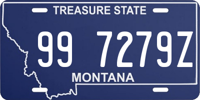 MT license plate 997279Z