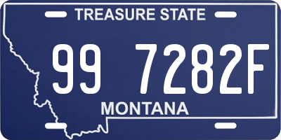 MT license plate 997282F