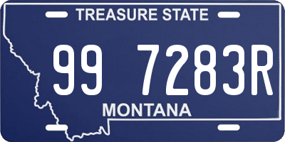 MT license plate 997283R