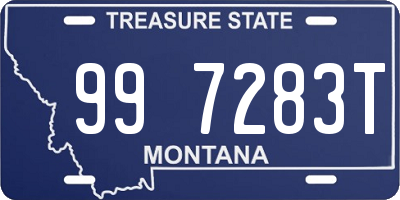 MT license plate 997283T