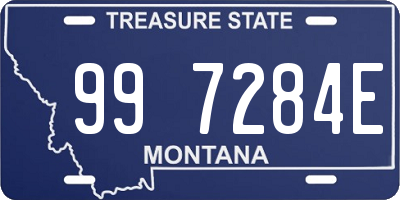 MT license plate 997284E